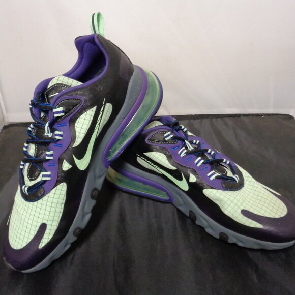 Brand New Men\'s Nike Air270 React Shoes. Size 10.5, Black/Green/Purple.  F53 main image 6